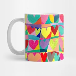 Love Rainbow Hearts Mug